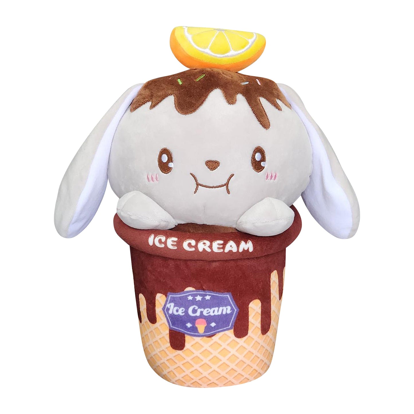 Ice Cream Bunny Plush Toy - Orange