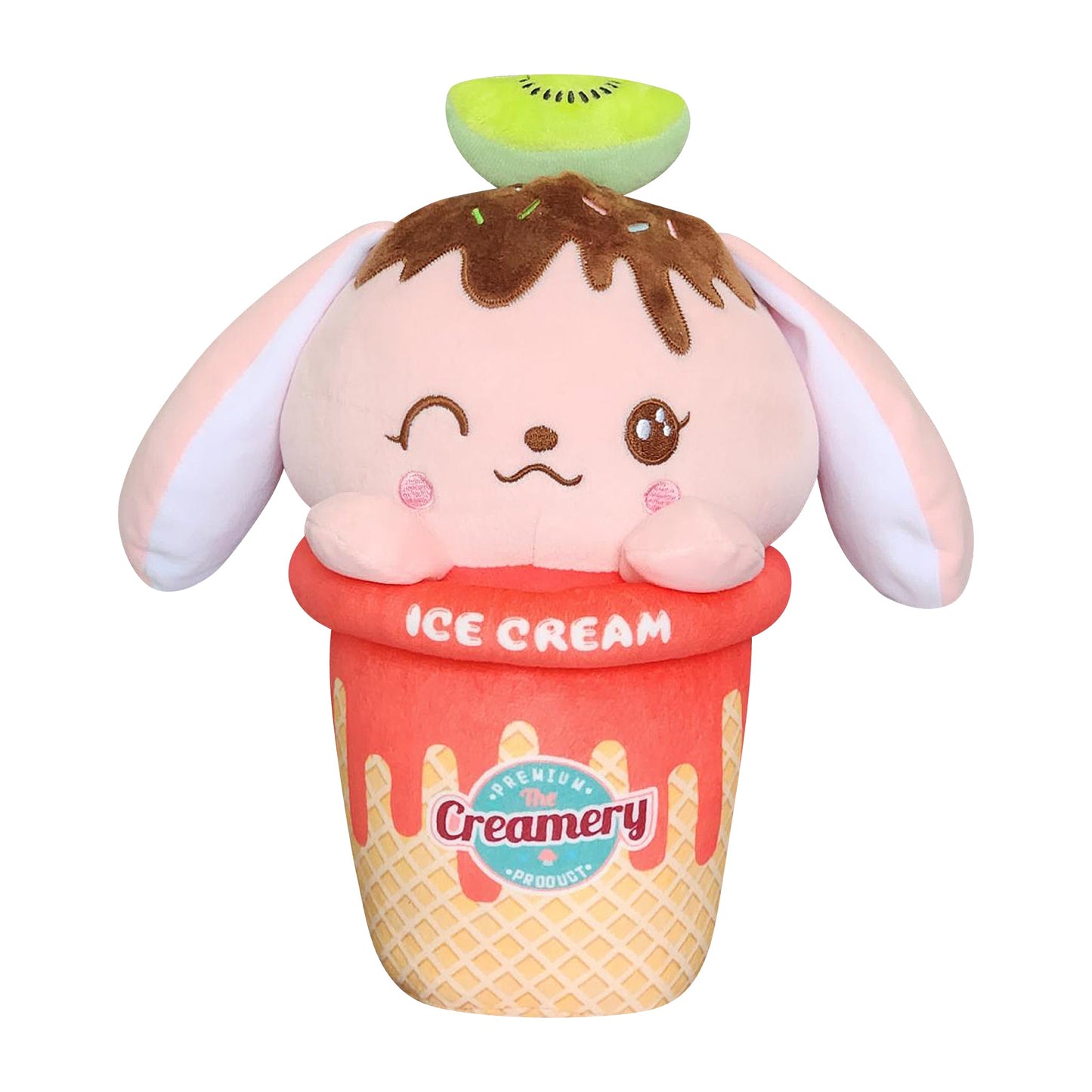 Ice Cream Bunny Plush Toy - Kiwi