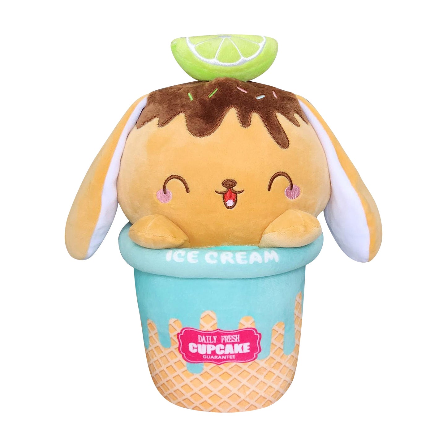 Ice Cream Bunny Plush Toy - Blue Lime