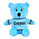 Crayon Bear Plush Toy - Blue